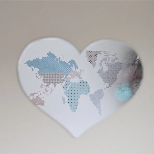 Zrkadlo do detskej izby srdca