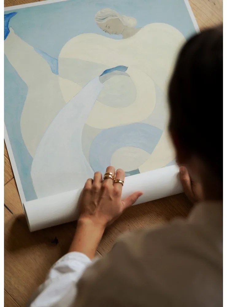 Plagát 70x100 cm Hold You - Blue – Sofia Lind – The Poster Club