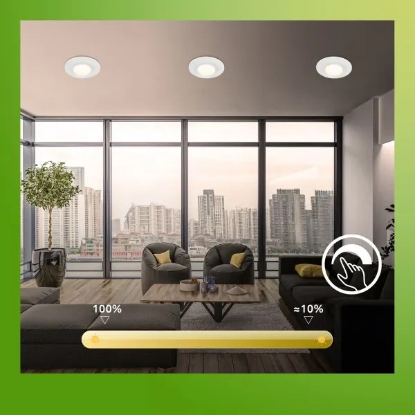 Briloner 7589036 - Sada 3xLED stmievateľných kúpeľňových podhľadových svietidiel KLIRA 3xLED/4,9W/230V IP44 biela