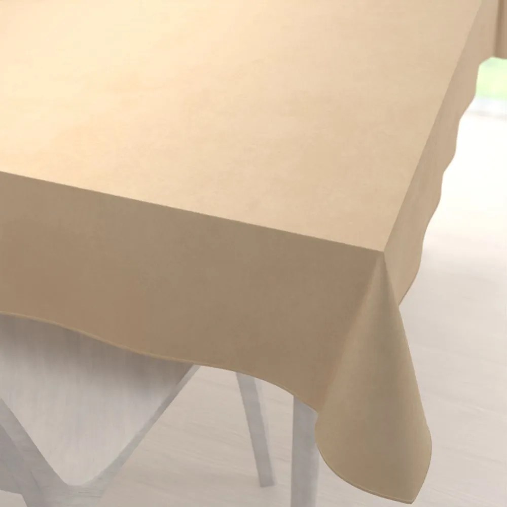 Biante Veľký zamatový obdĺžnikový obrus Velvet Premium SVP-006 Pieskovo béžový 220x260 cm