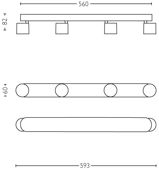 Philips 56244/31/P0 - LED Stmievateľné bodové svietidlo STAR 4xLED/4,5W/230V