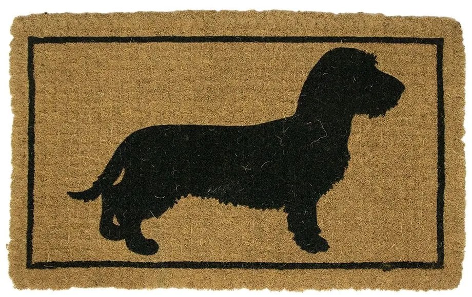 Rohožka z kokosových vlákien s jazvečíkom Dachshund - 75*45*4cm