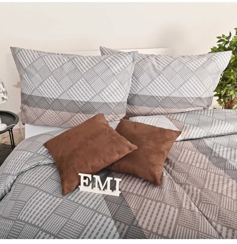 Obliečky Karson satén EMI, Štandardný set jednolôžko obsahuje 1x 140x200 + 1x 70x90