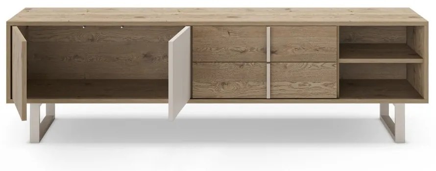 TV stolík v dekore duba v sivo-prírodnej farbe 180x51,5 cm Millay – Marckeric