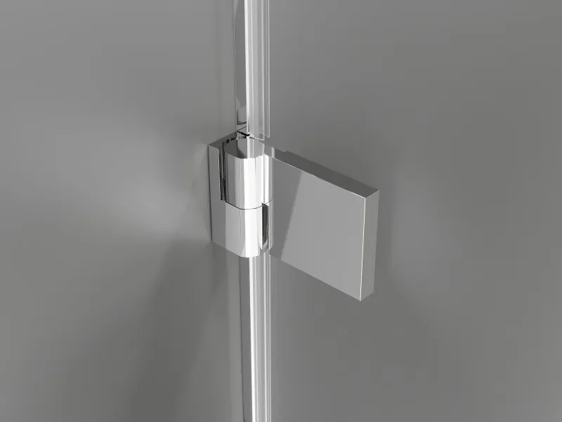 Mexen Lunar-B, výklopný sprchový kút ľavý 85 x 70 cm, 8mm číre sklo, chrómový profil, 832-085-070-01-00-L