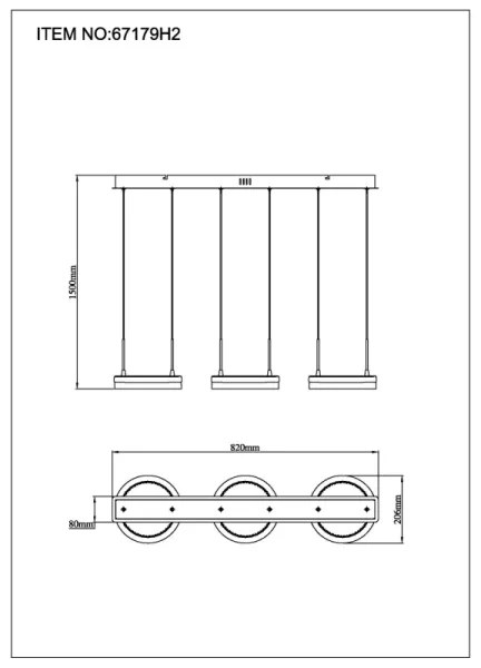 Globo 67179H2 - LED luster na lankách DELLA LED/40W/230V 3000/4000/6000K