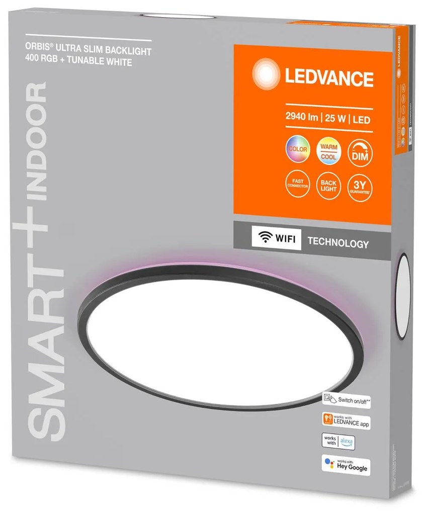 LEDVANCE SMART+ WiFi Orbis Ultra Slim Ø40cm čierna