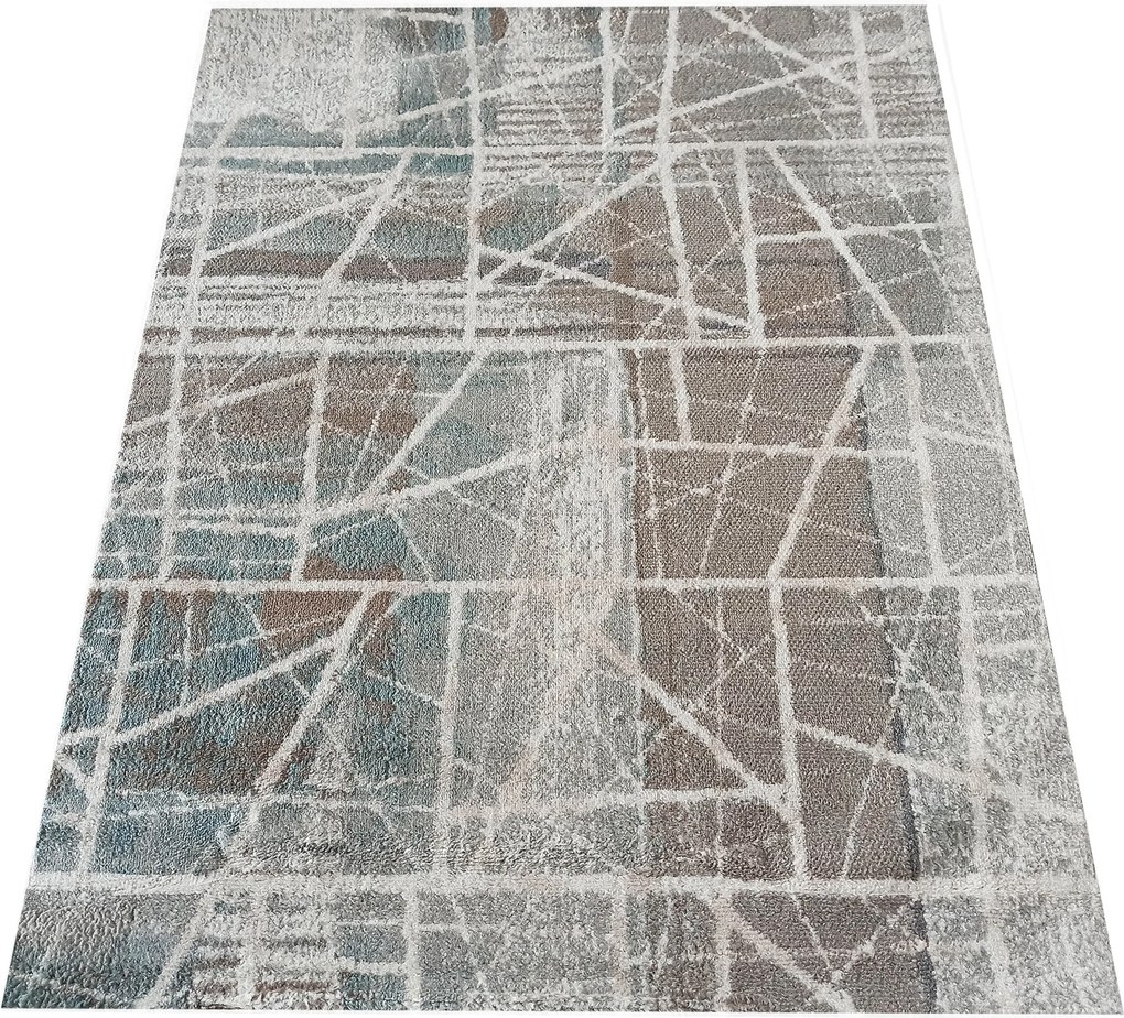 DY Sivo-béžový koberec s abstraktným vzorom Roxanne 03 Rozmer: 60x100 cm
