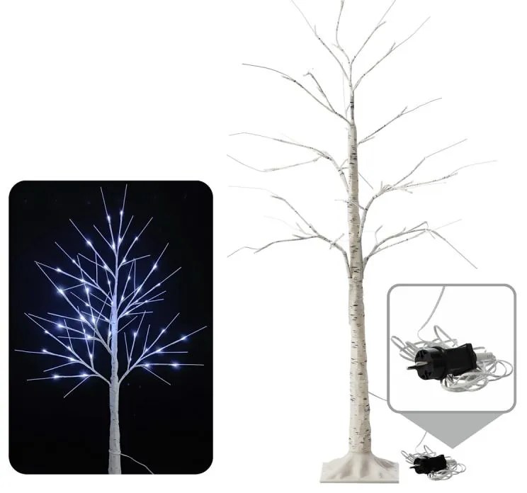JAKS LED STROMČEK BREZA 120CM - 48 LED - SOL1642