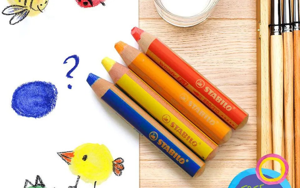 Farbičky Stabilo Woody 3 in 1 - 6 barev