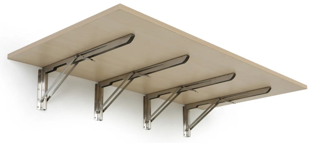 Sklápací stôl na stenu, 120x60 cm, nosnosť 60 kg, breza