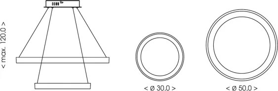 BRILAGI - LED stmievateľný luster na lanku FALCON SLIM LED/68W/230V pr. 50 cm béžová + DO