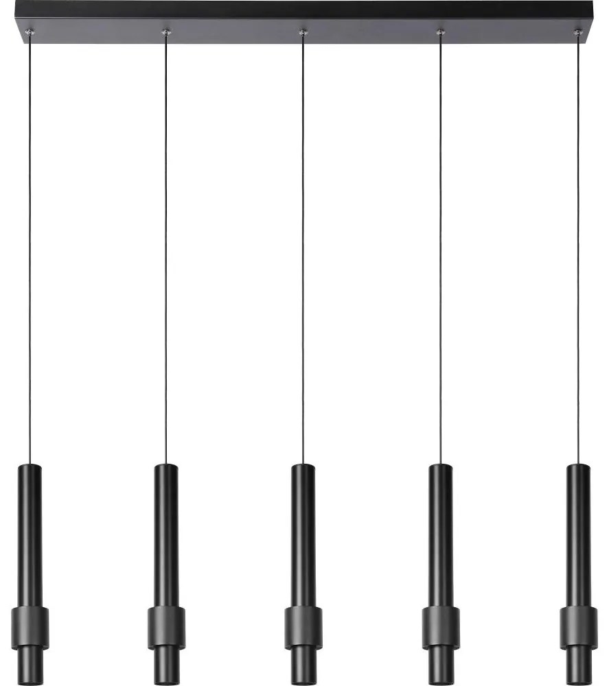 Lucide 24402/30/30 -LED Stmievateľný luster na lanku MARGARY 5xLED/4,2W/230V čierna
