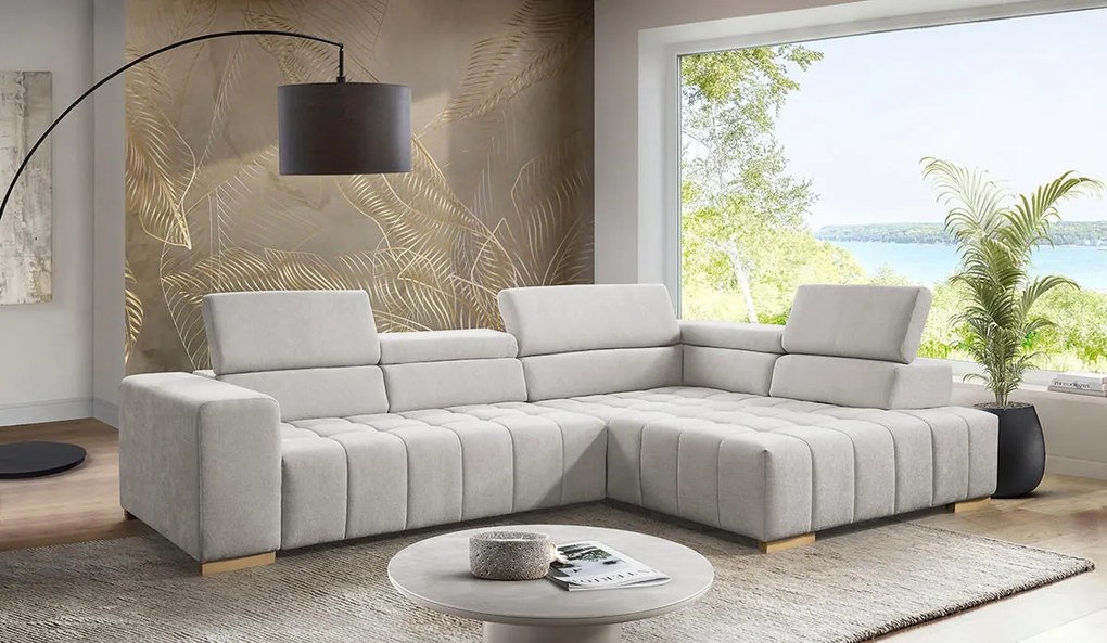 XXXLutz ROHOVÁ SEDAČKA, textil, béžová MID.YOU - Sedačky - 000694006515