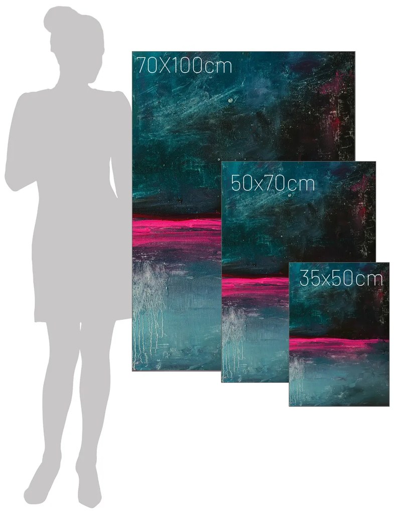 Plátno maľba Ekspression Pink I