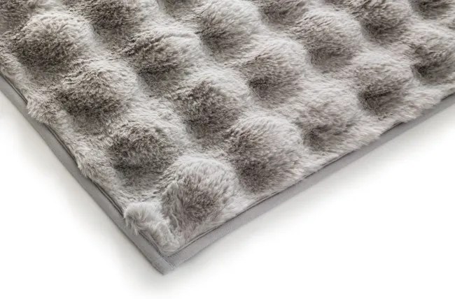 Kúpeľňový koberček Bubbles strieborný