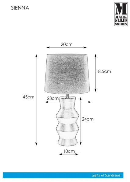 Markslöjd 108448 - Stolná lampa SIENNA 1xE27/40W/230V biela