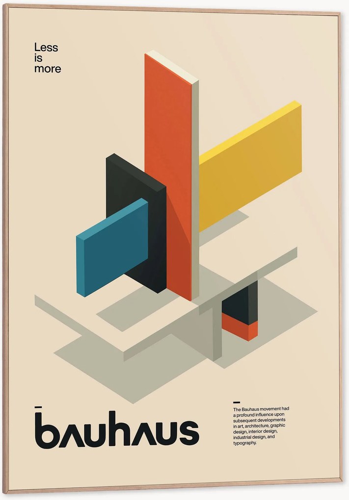 Nástenná dekorácia v ráme Bauhaus