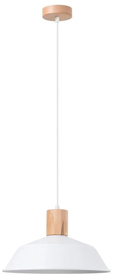 Sollux SL.1321 - Luster na lanku FANO 1xE27/15W/230V pr. 34 cm biela