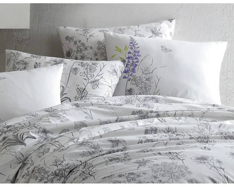 BedTex Bavlnené povlečení Myra bílá, 220 x 200 cm,2 ks 70 x 90 cm + 2 ks 50 x 70 cm
