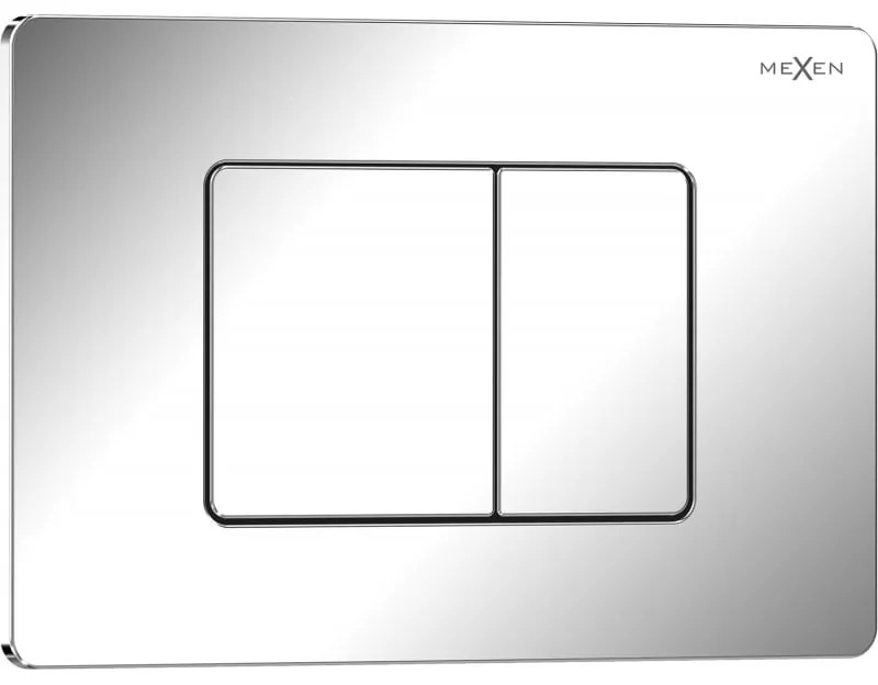 Mexen Tex 05, splachovacie tlačidlo z nehrdzavejúcej ocele, lesklý chróm, 6105-03