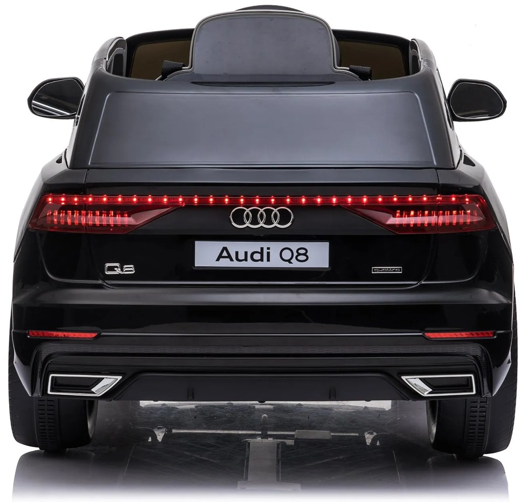 Detské elektrické autíčko na diaľkové ovládanie BestBerg BBCC-70B - Audi Q8 / od 3 rokov / nosnosť 30 kg / čierne