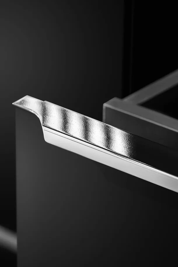 Závesná skrinka SantaFe II s doskou a umývadlom 60 cm čierna