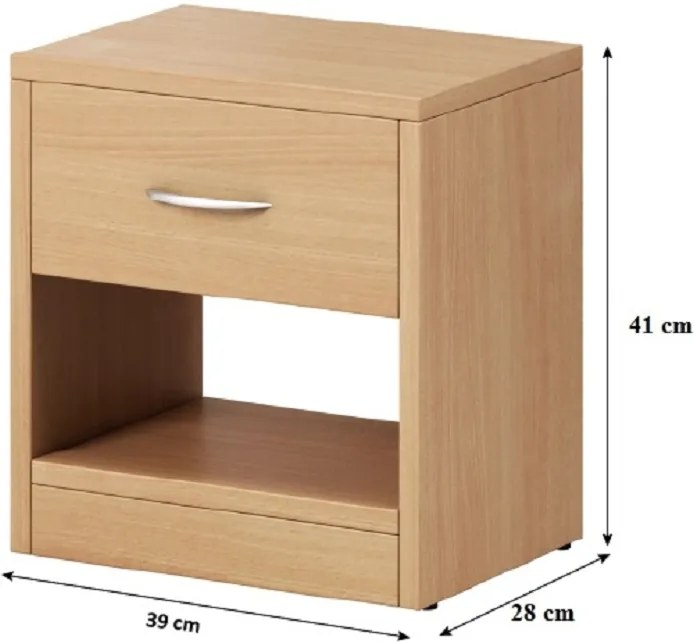 Nočný stolík, buk, NEA