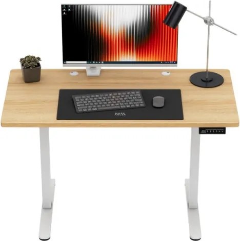 Elektrický výškovo nastaviteľný stôl Mark Adler Leader 6.9 Dub Craft / biely