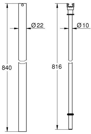 GROHE 48515000 - Tyč pre sprchový systém, lesklý chróm