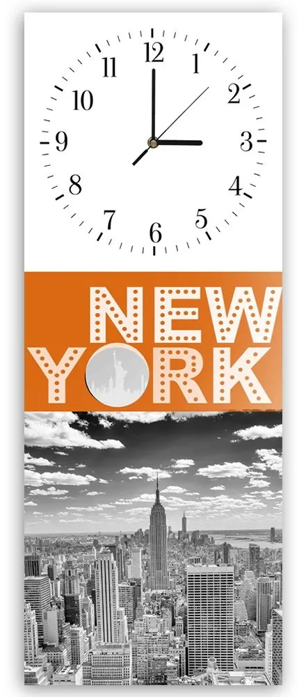 Gario Hodiny na stenu Mesto New York Rozmery: 40 x 118 cm