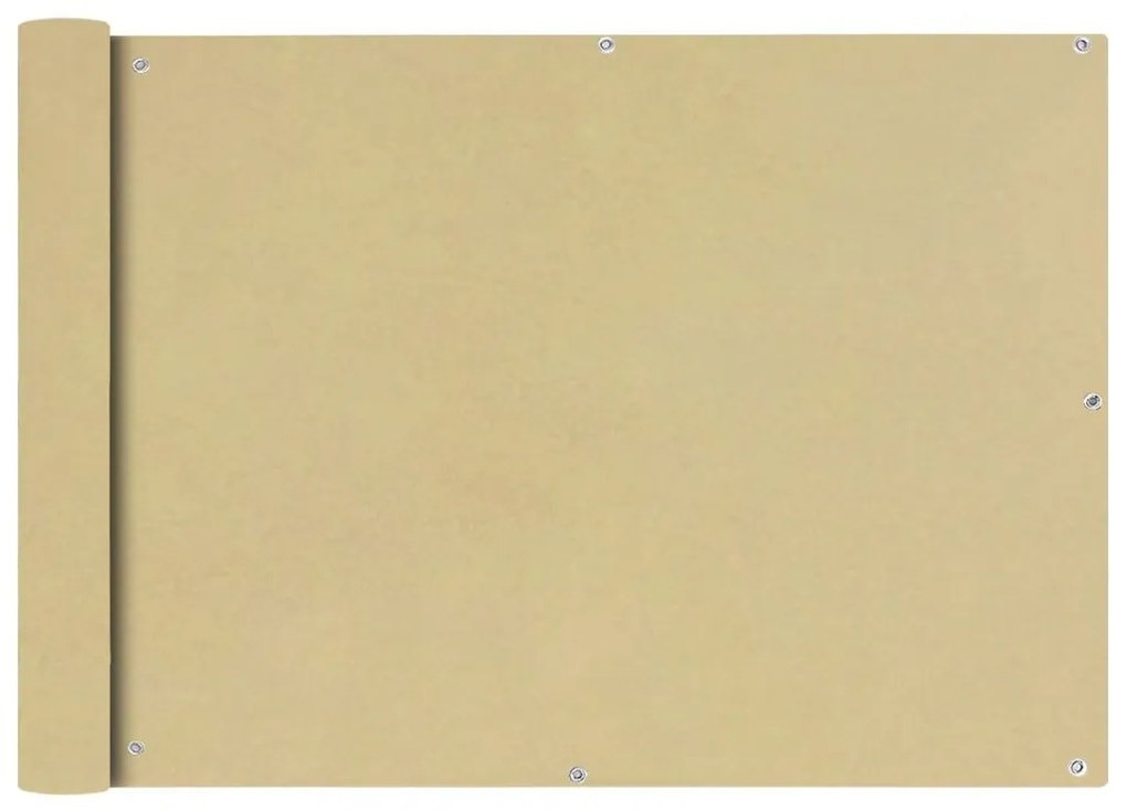 vidaXL Balkónová markíza z oxfordskej látky, 75x600 cm, béžová