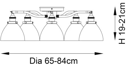 Endon 97248 - Bodové svietidlo HANSEN 5xE14/7W/230V mosadz