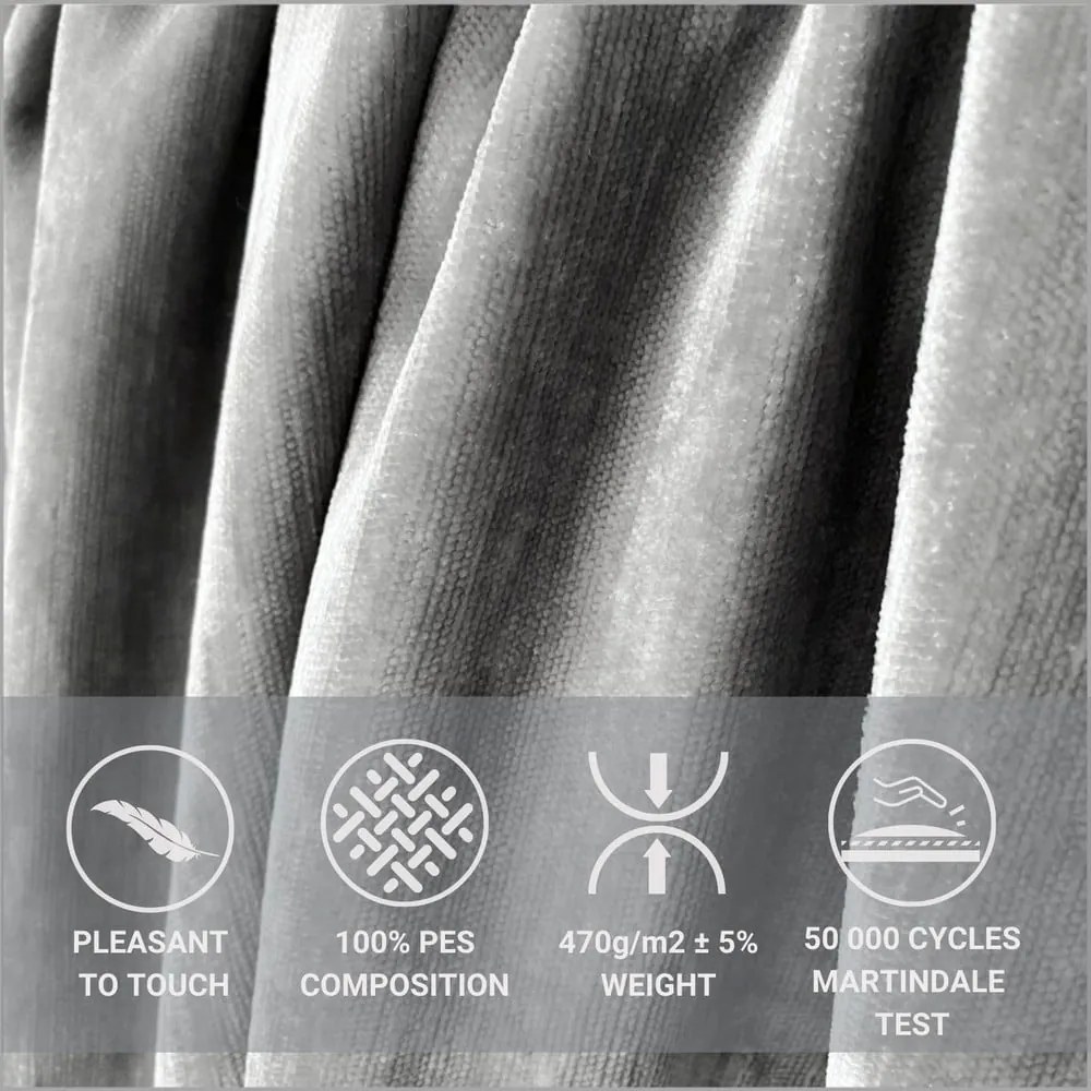 Svetlosivá čalúnená dvojlôžková posteľ s úložným priestorom s roštom 160x200 cm Aruba L – Maison de Rêve