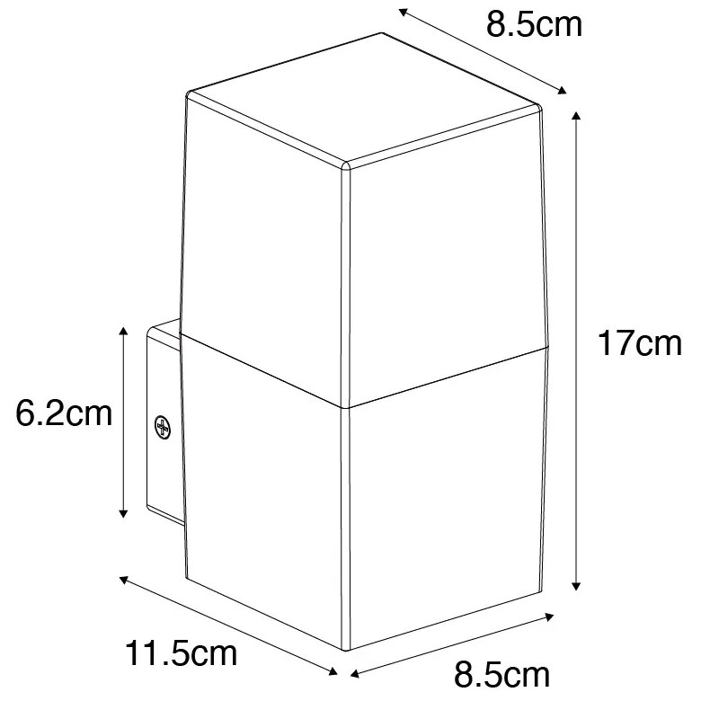 Inteligentné vonkajšie nástenné svietidlo hrdzavohnedé IP44 vrátane Wifi P45 - Dánsko