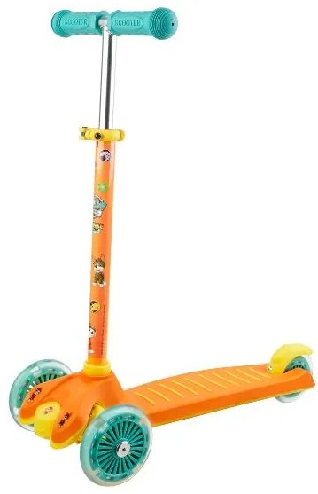 Kolobežka s LED kolieskami (oranžová)  (100389551)