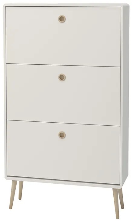 AKCIA Biela výklopná skrinka na topánky PRIMO II. akosť