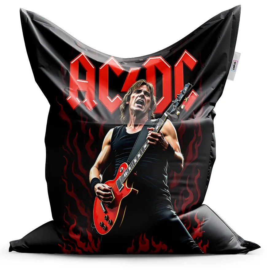 Sablio Sedací vak ACDC Gitarista - 150x100 cm