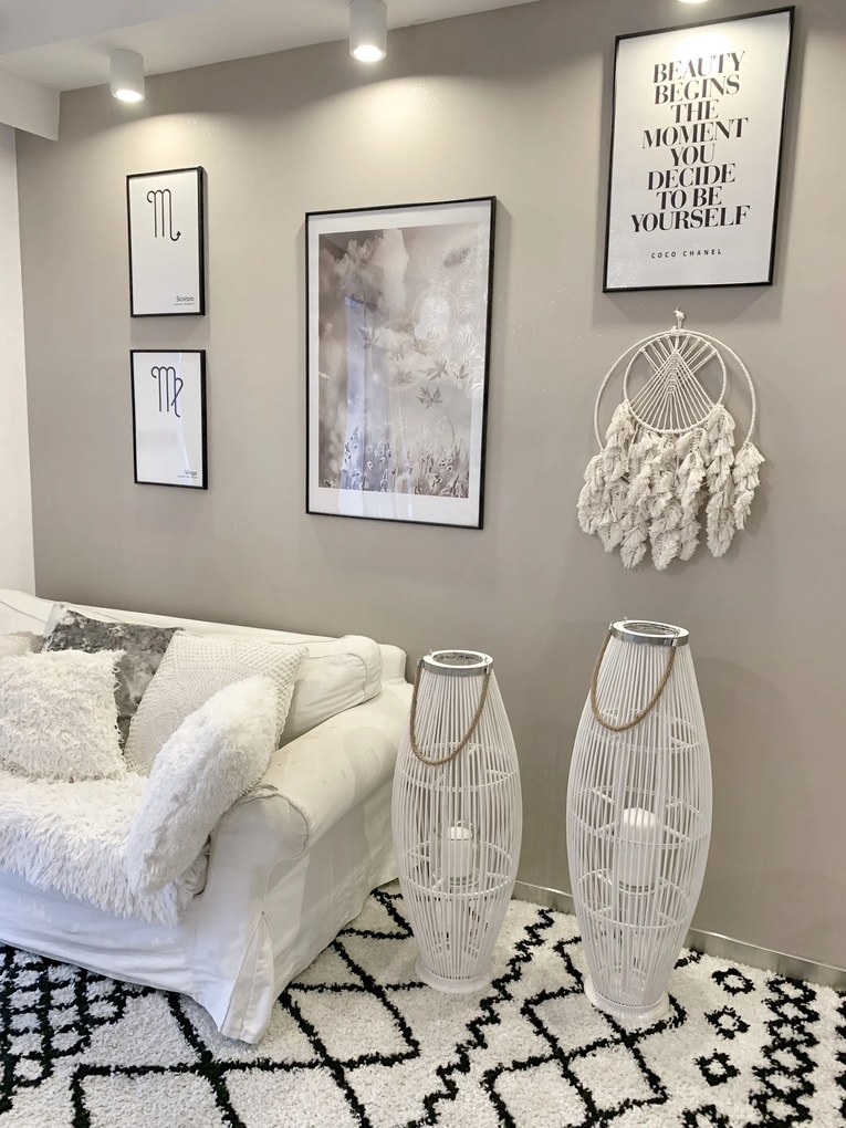 Behúň BERBER SAFI, biely, strapce