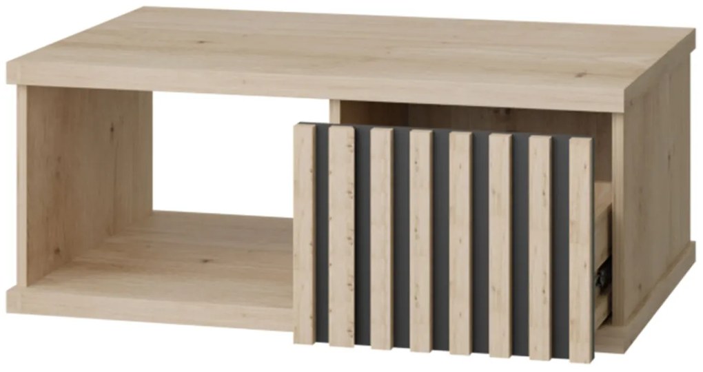 Moderný nábytok do obývačky Sigeren I, Osvetlenie: osvetlenie LED, Farby:: dub artisan / dub artisan + čierna