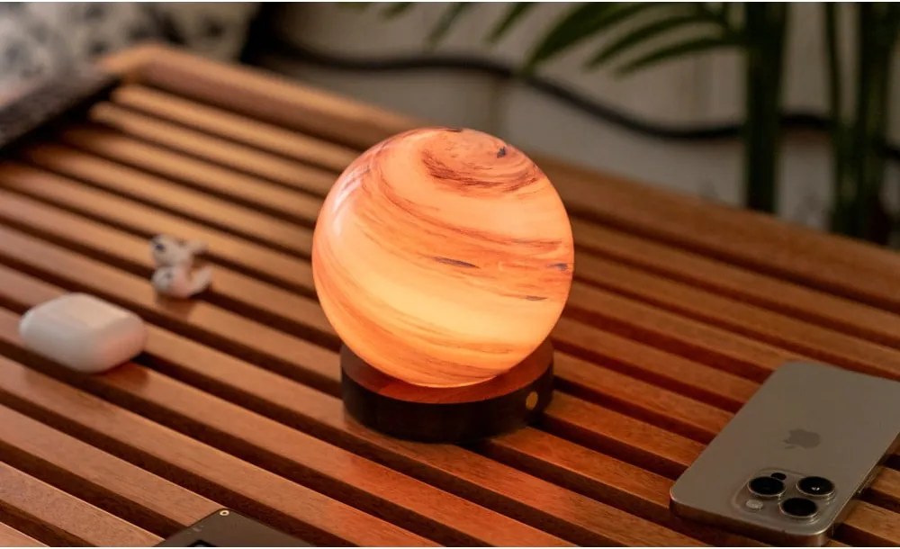 Hnedá/tmavo prírodná svetelná dekorácia na USB ø 8 cm Polar Cloud – Gingko