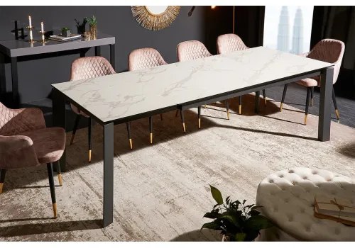 Rozkladací jedálenský stôl 41453 180/240 x 95cm White Ceramik  - Komfort-nábytok