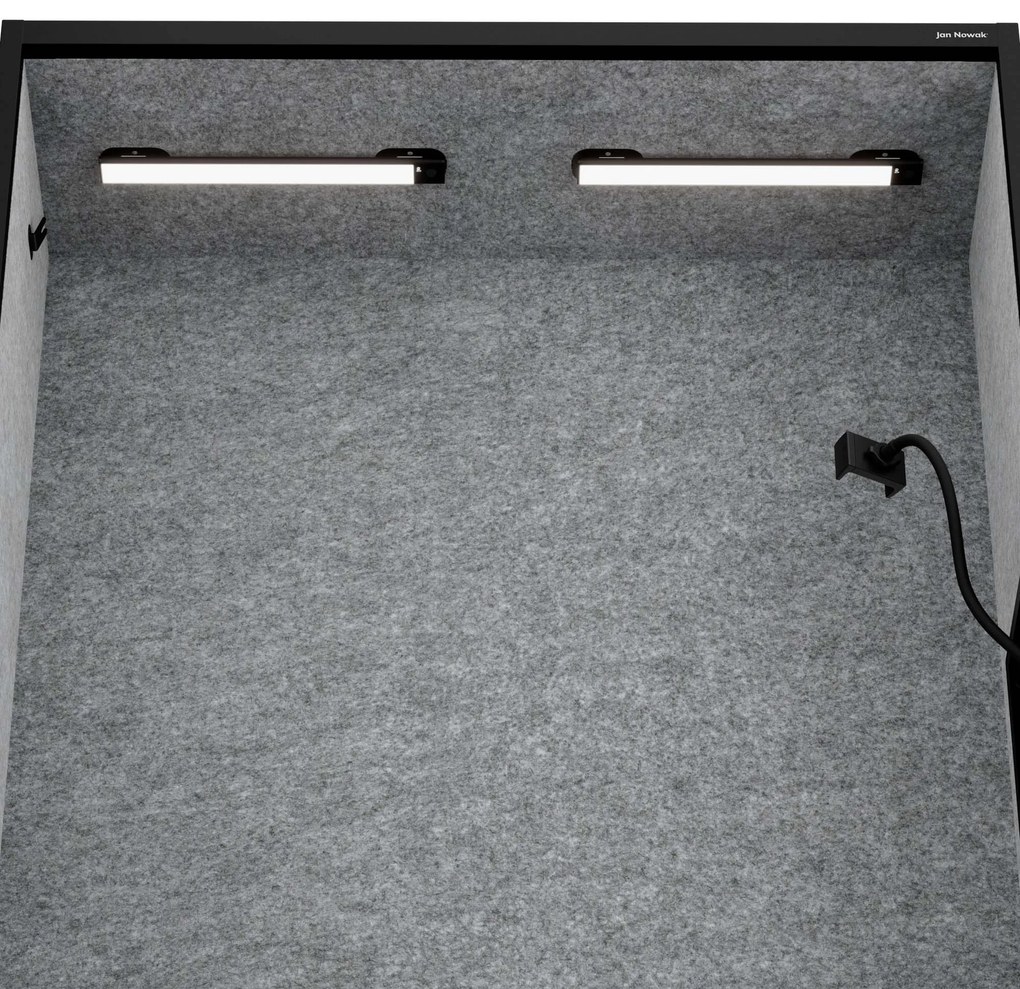 Sally 1150mm korpus Czarny - siedzisko Szary