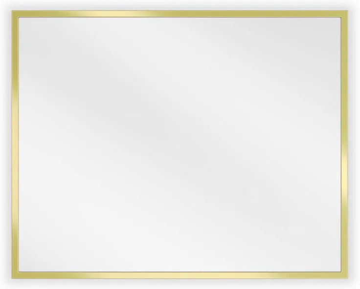 Mexen Loft, obdĺžnikové kúpeľňové zrkadlo 50 x 40 cm, farba rámu zlatá lesklá, 9852-050-040-000-50