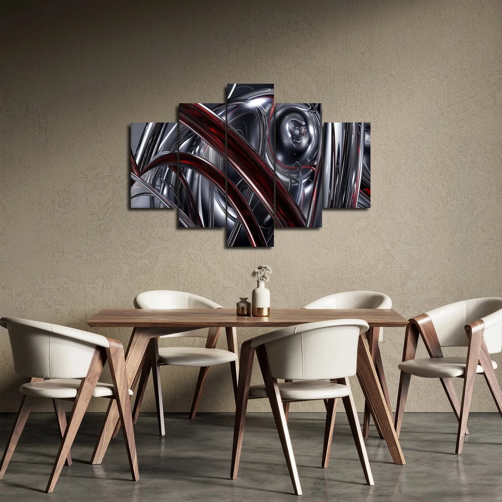 Obraz sivej abstrakcie (150x105 cm)