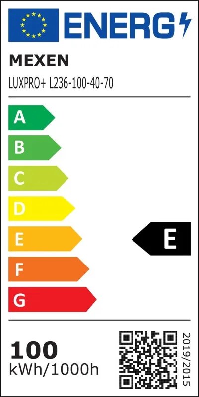 Mexen Luxpro+ LED reflektor s pohybovým senzorom, 100W, neutrálna - 4000K, 11000 lm, čierna - L236-100-40-70