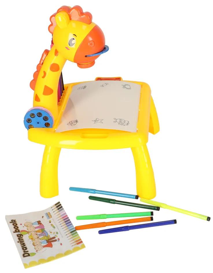 KIK KX4915_1 Projektor Kreslící stůl žirafa žlutý AKCE