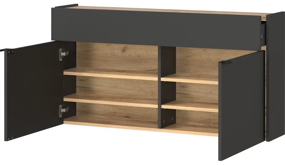 Antracitová skrinka 110x57x22 cm Ameca – Germania