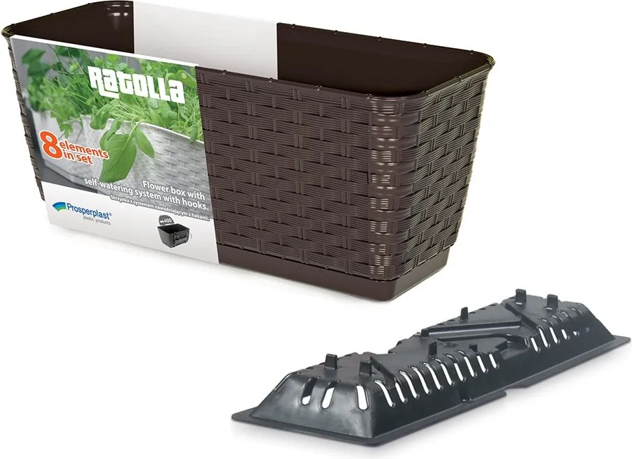 Truhlík s háčikmi TEZIR mocca