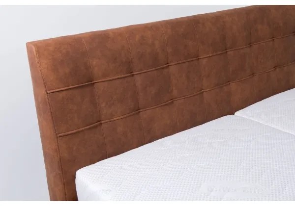 Čalúnená posteľ s úložným priestorom bez matraca VIOLET 160x200 cm koniakovo hnedá